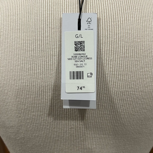 NEW!! Women's Dynamite Ribbed Cut Out Bodycon Dress, Size L - Picture 6 of 6